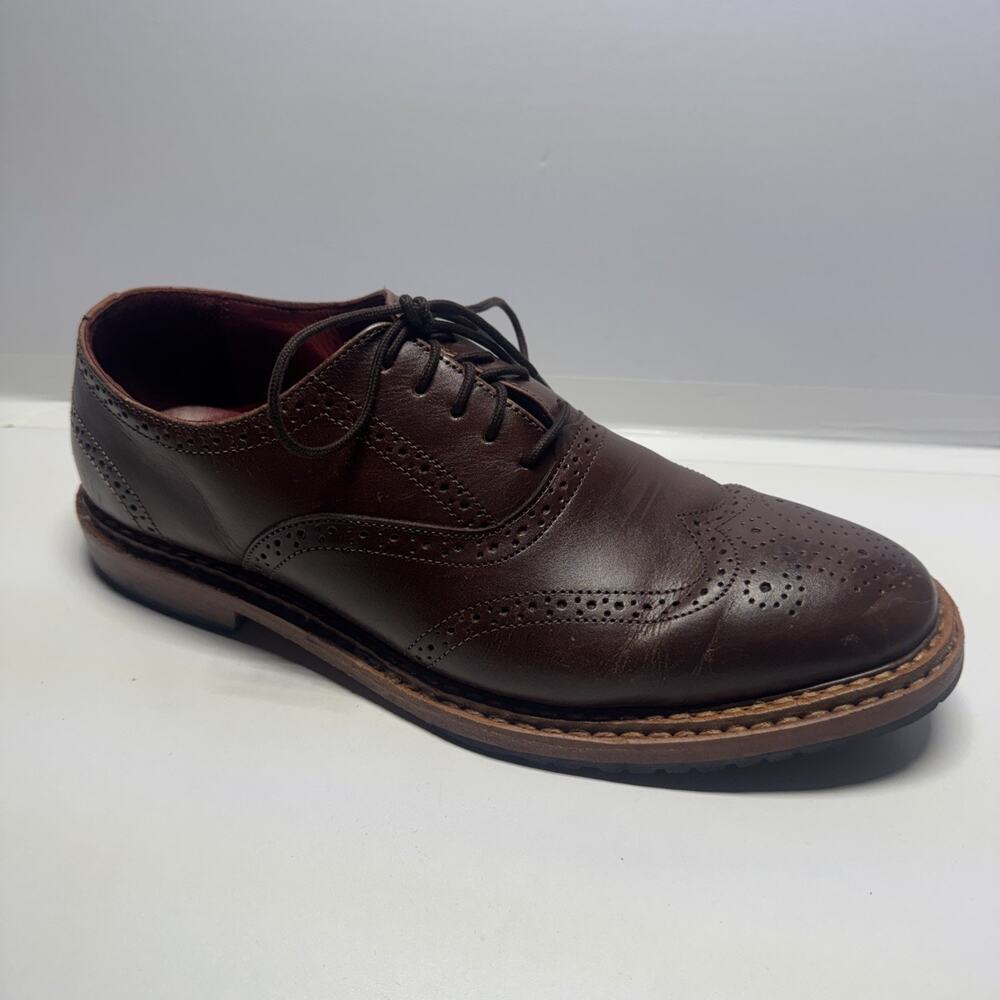 ROBBINS & BROOKS 11.5 - 12 Wingtip Full-Grain Leather Shoe Missionary hand made